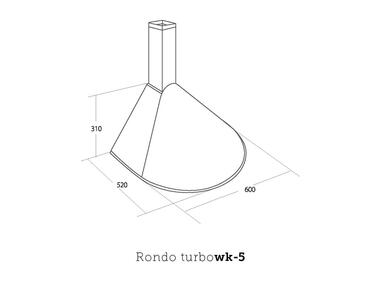 Zdjęcie: Okap kuchenny 60 cm WK-4 Inox Rondo Turbo satyna AKPO