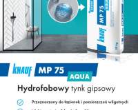 KNAUF - hydrofobowy tynk gipsowy