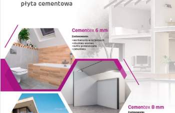 SINIAT - Cementex - ogólnobudowlana płyta cementowa