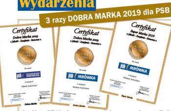 3 razy DOBRA MARKA 2019 dla PSB