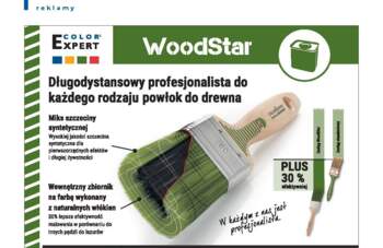 WoodStar - długodystansowy pędzel do każdego rodzaju powłok do drewna 